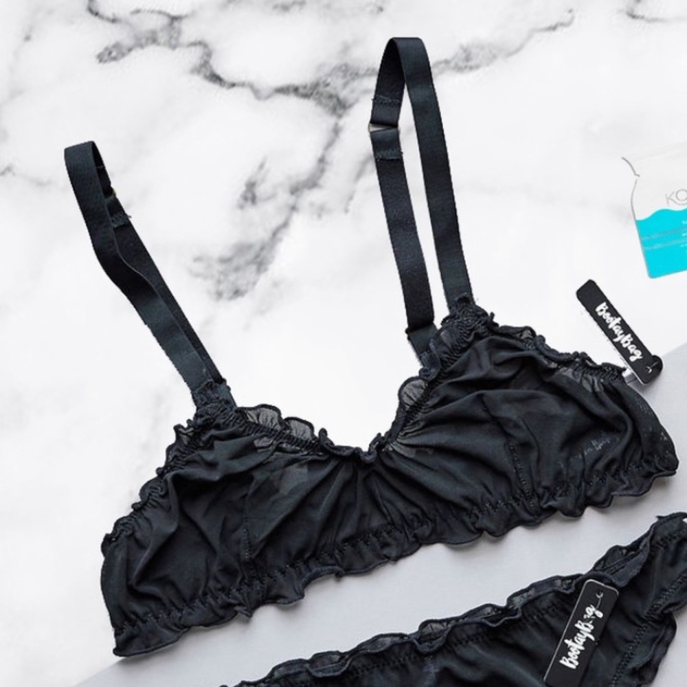 Black sheer bralette